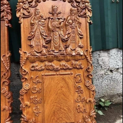 Đốc lịch treo từng bằng gỗ hương đá kt cao 37×77×3cm