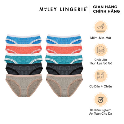 Combo 10 Quần Lót Cho Nữ Chất Liệu Sớ Gỗ Mềm Mại Viền Ren -  FWS