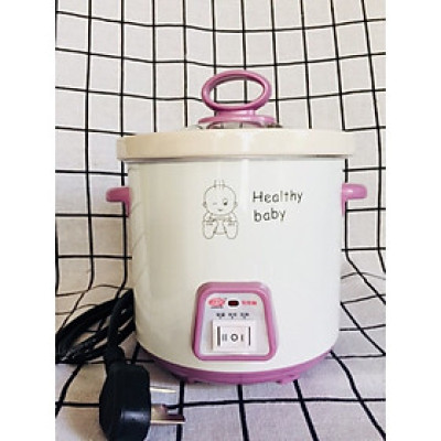 Nồi Tiềm Yến, Nấu Cháo, Soup, hầm chậm... bằng điện 0,7Lít GX 07A (nắp kính hồng)- hàng nhập khẩu