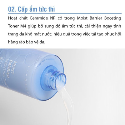  Nước cân bằng dưỡng ẩm đa tầng chống mất nước xuyên biểu bì Dermafirm Moist Barrier Boosting Toner M4 200ml