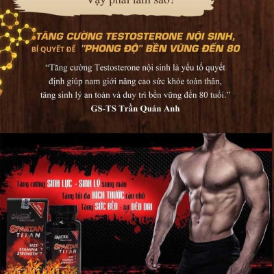 Thực phẩm chức năng hỗ trợ tăng cường sức khỏe nam giới Spartan Titan Damode lọ 30 viên