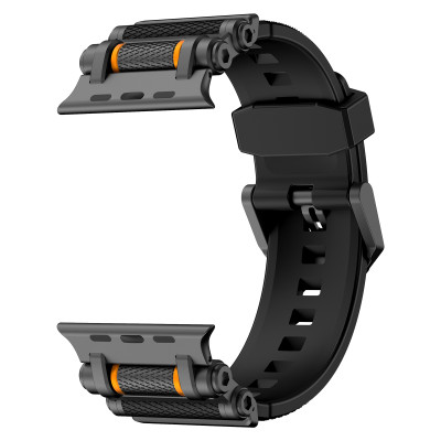 Dây Silicone Đầu Nối Kim Loại Spinner cho Apple Watch Ultra 1/2 & Apple Watch Series 4/5/6/7/8/9/SE/10 Size 44/45/46/49mm - Hàng Chính Hãng