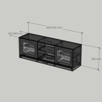 HAPPY FURNITURE , Kệ TV 2 cửa lùa - TASY ,KTV_101, 160cm x 42cm x 56cm DxRxC