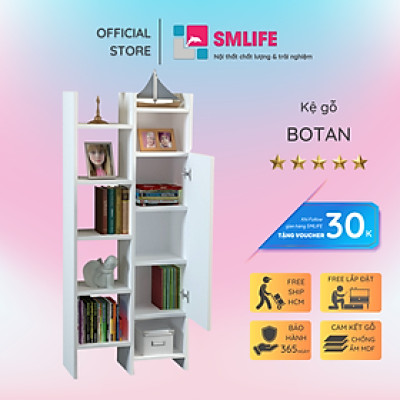 Giá sách gỗ công nghiệp thiết kế độc đáo SMLIFE Botan