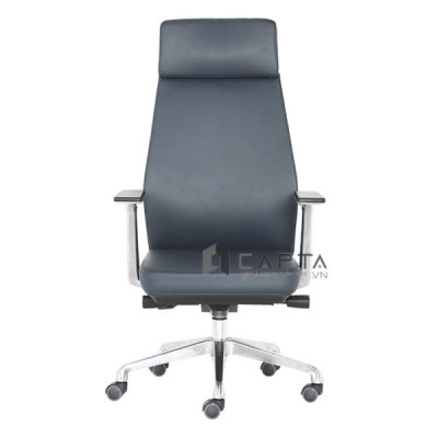 Ghế xoay văn phòng dành cho Giám đốc CM4407-P Nội thất Capta Ghế Lãnh đạo da PVC cao cấp chân xoay tay nhôm Office Chair 