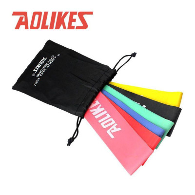 Bộ 6 Dây Mini Band, Dây Cao Su Kháng Lực Aolikes Tập Chân Mông Cao Cấp Aolikes AL3601