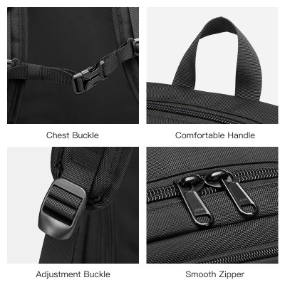 Balo đựng laptop 15.6" OZUKO nhiều ngăn bằng vải oxford chống thấm nước