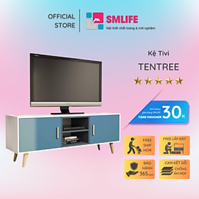 Kệ gỗ tivi đẹp cho phòng ngủ gia đình SMLIFE Tentree