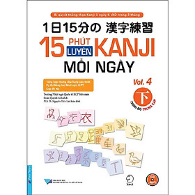 Sách - 15 Phút Luyện Kanji Mỗi Ngày - Vol.4