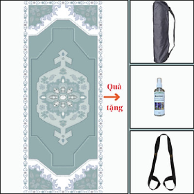 Thảm tập yoga chính hãng Yvonne, Star Fortress (TẶNG KÈM 3 PHẦN QUÀ) dày 6mm bề mặt nhám, siêu bám, chống trơn trượt, thấm hút mồ hôi, càng nhiều mồ hôi càng bám, dễ vệ sinh, bề đẹp, sang trọng