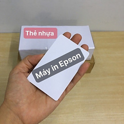Hộp 50 cái thẻ nhựa trắng ( PVC) dùng cho máy in epson, canon,..  - Hàng nhập khẩu