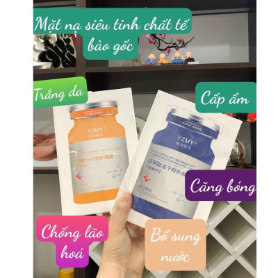 Dụng cụ trang điểm làm đẹp cho bạn gái - Hộp10 miếng mặt nạ tế bào gốc dưỡng ẩm làm đẹp cho mặt