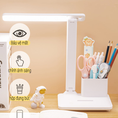  Đèn Bàn Học Đọc Sách Cao Cấp Teement Led Chống Cận 03 Chế Độ Ánh Sáng Vàng Bảo Vệ Mắt- Hàng Chính Hãng