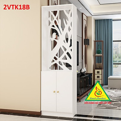 Tủ kệ trang trí kiêm vách ngăn phòng khách , nhà bếp 2VTK18 - Nội thất lắp ráp Viendong Adv