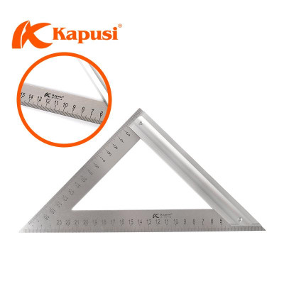 Thước ke góc vuông nhôm Kapusi Nhật Bản 30cm thiết kế livo, nhôm trắng chống gỉ k2648