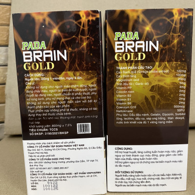 Thực phẩm chức năng - PANDA VIỆT NAM - PADA BRAIN GOLD - HỖ TRỢ HOẠT HUYẾT - TĂNG CƯỜNG TUẦN HOÀN