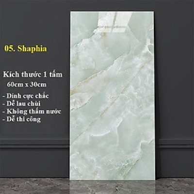 Bộ 5 Tấm Xốp Dán Tường 3D PVC Đá Xanh 60x30cm Keo Sẵn Dày 2,5mm Cao Cấp, Sang Trọng 