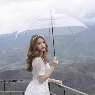 Ô  Dù Trong Suốt Che Mưa Thời Trang Chụp Ảnh Sống Ảo, Dù Chắc Chắn Độ Bền Cao