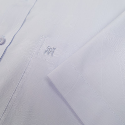 Áo sơ mi nam KHATOCO ngắn tay họa tiết A1MN468T2-CNMK415-2508-N