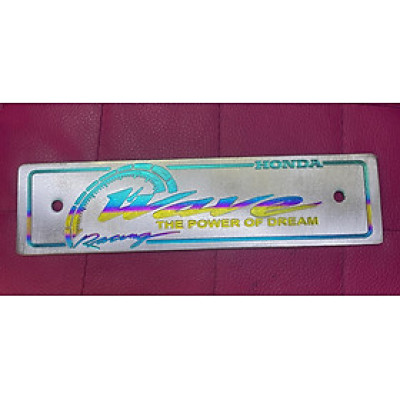 Bảng tên titan điện phân kèm pát và ốc gắn cho exciter, mxking, winner, wave, dream, sirus, vario, satria, sonic, raider.....