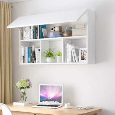 Tủ Sách Văn Phòng Treo Tường 3 Ngăn Có Cánh Juno Sofa CTKT706 KT 100x65x24cm