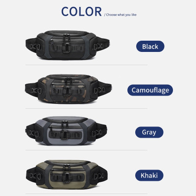 Túi đeo chéo Ozuko phong cách thể thao chống nước cho nam túi bao tử đeo hông