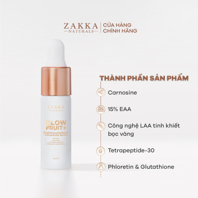 [GIFT] Sample Serum (Tinh Chất) Vitamin C Zakka Naturals GlowFruit+ Brightening 4ml