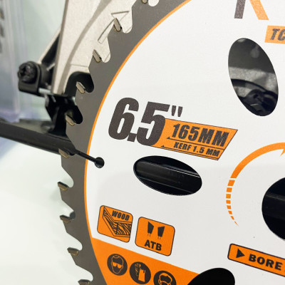 Lưỡi cưa gỗ siêu mỏng cho máy pin 40 răng đường kính Ø 165mm KYNKO WL165040