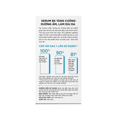 Serum dưỡng ẩm chuyên sâu, làm dịu da Acnes Lab B5 Recovery Serum 25ml