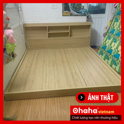 [Kèm Ảnh Thực Tế - Miễn phí vận chuyển & Lắp đặt] Giường ngủ bệt thông minh kiểu Nhật cao cấp Ohaha - GB010