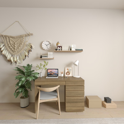 [Happy Home Furniture] MACRO, Bàn làm việc - 6 ngăn kéo,  110cm x 45cm x 73cm ( DxRxC), BAN_009
