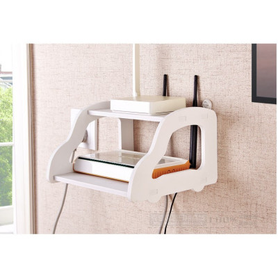 Kệ trang trí mini gắn tường 2 tầng đựng wifi, đầu thu,.... nhỏ gọn tiện dụng - Henrysa