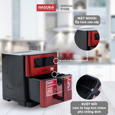 Nồi chiên không dầu HASUKA HSK-399 công suất 1700W, dung tích 8L- thiết kế sang trọng, hiện đại - HÀNG CHÍNH HÃNG (BH 12 tháng)