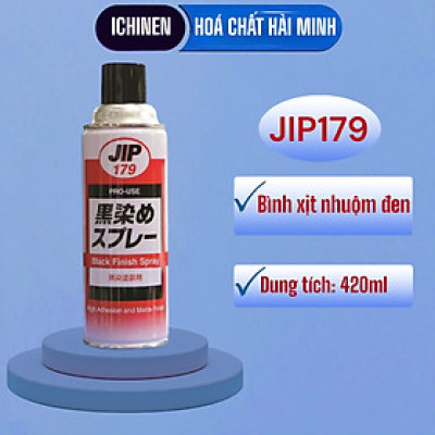 JIP179 Sơn black finish spray màu đen dùng để xịt phủ, bình xịt nhuộm đen 420ml - Hàng chính hãng ICHINEN Nhật Bản