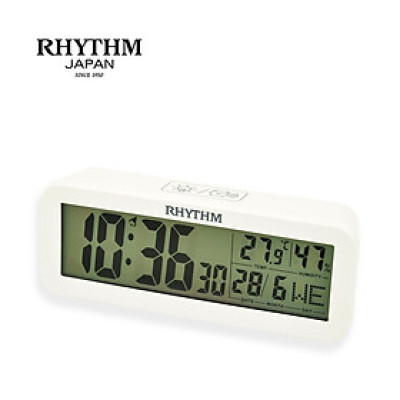 Đồng hồ để bàn báo thức Rhythm LCT107NR03 – KT 14.8 x 5.7 x 4.7cm / 132g. Vỏ nhựa. Dùng Pin