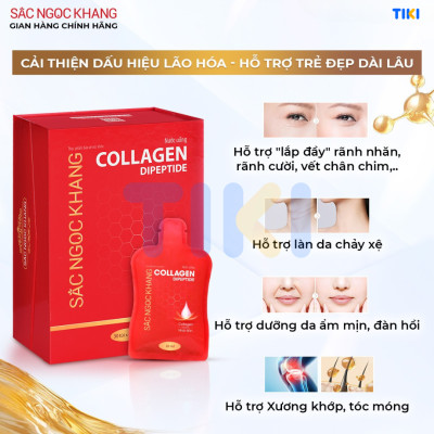 [NEW] Nước uống đẹp da Collagen Dipeptide Sắc Ngọc Khang tinh khiết nhập khẩu từ Nhật Bản, đạt chuẩn hàm lượng hấp thụ nhanh & vượt trội giúp trẻ hóa làn da - săn chắc và sáng mịn