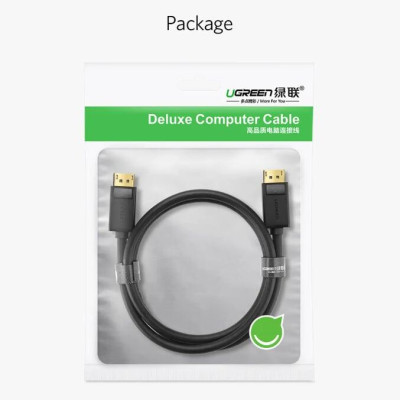 Ugreen UG10244DP102TK 1M Màu Đen Cáp 2 Đầu Displayport chuẩn V1.2 thuần đồng - HÀNG CHÍNH HÃNG