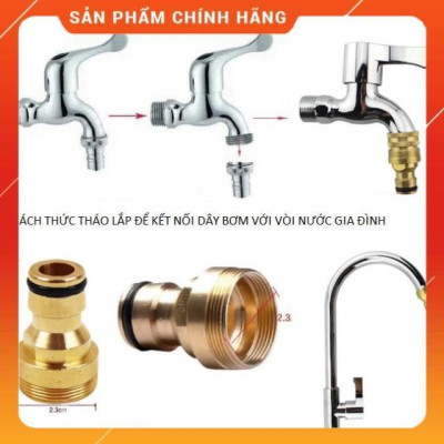 ️ Bộ dây vòi xịt nước rửa xe, tưới cây , tăng áp 3 lần, loại 15m 206701-1 đầu đồng,cút,nối đồng+ đai