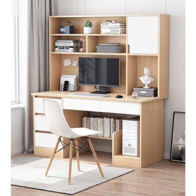 Bàn học Ban làm việc liền giá sách kệ sách HM2