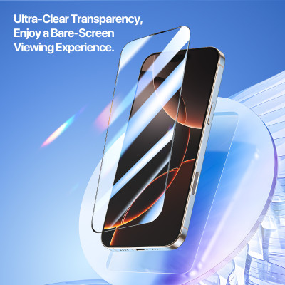 Kính Cường Lực kèm khung trợ dán Dux Ducis Roga cho iPhone 17 Pro Max / 17 Pro/ 17 Air/ iphone 17/ iPhone 16 Pro Max / 16 Pro/ 16e, không lẹm viền, cảm ứng vân tay_ Hàng Chính Hãng
