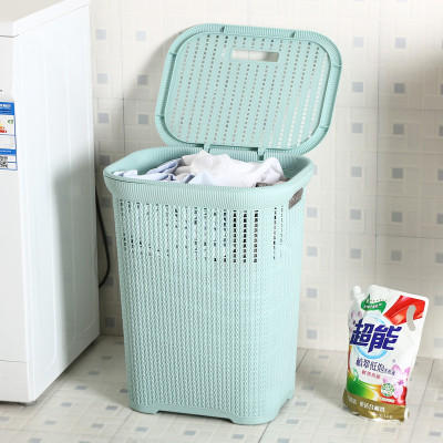 Giỏ đựng đồ quần áo có nắp Hàn Quốc ( Tặng Sét 5 Móc áo Inox Xoắn Dài 40cm )