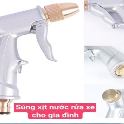 Vòi Xịt Nước, Súng Xịt Nước Rửa Xe, Tưới Cây, Áp Lực Cao Dành Cho Gia Đình - Henrysa