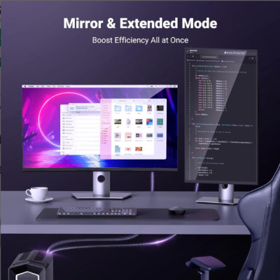 Cáp chuyển đổi DisplayPort sang HDMI 2.1 Ugreen 80395 (1m) , 80397 (2m) - Hàng chính hãng