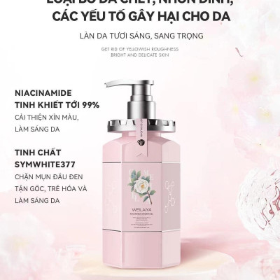 Sữa Tắm Trắng Da Hoa Trà Weilaiya Niacinamide Shower Gel - Hương nước hoa ngọt ngào 450ml