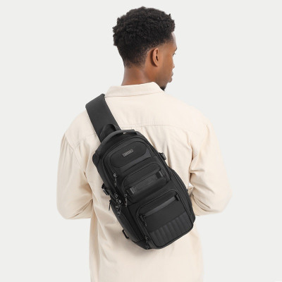 Túi đeo chéo OZUKO Túi cách nhiệt nhiều túi thời trang Dung tích lớn Túi đeo vai nam chống nước ngoài trời