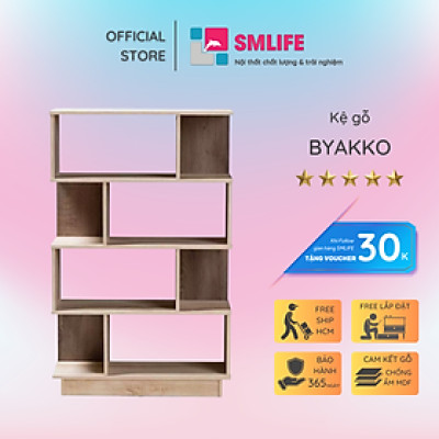 Kệ đỡ sách bằng gỗ MDF phủ melamine SMLIFE Byakko