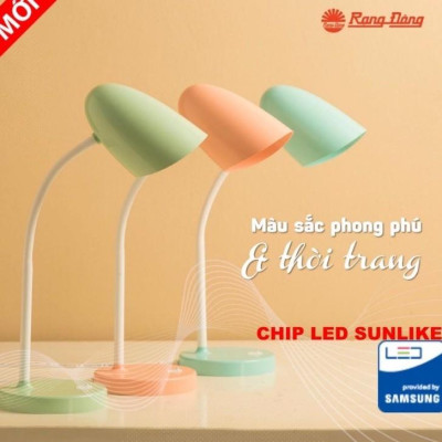 Đèn học để bàn RẠNG ĐÔNG chống cận RD RL 38 kèm bóng LED 6W tiết kiệm điện năng, bảo vệ thị lực