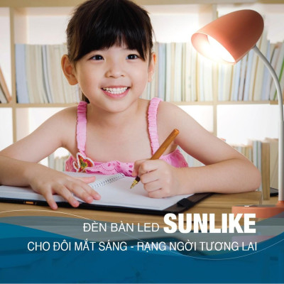 Đèn Học Để Bàn, Chip LED SUNLIKE Ánh Sáng Trung Thực và Bảo Vệ Mắt. Mã sản phẩm RL38.LED - 6W - Hàng chính hãng