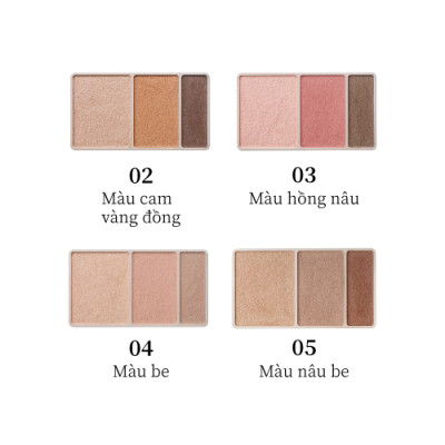 PHẤN MẮT HỮU CƠ 3 TRONG 1 - naturaglacé EYE COLOR PALETTE 