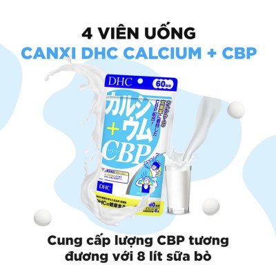 Viên uống bổ sung Canxi DHC Calcium + CBP giúp xương chắc khoẻ, phát triển chiều cao 30 - 90 ngày